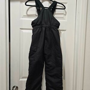 Children's Black Insulated Snow Bib